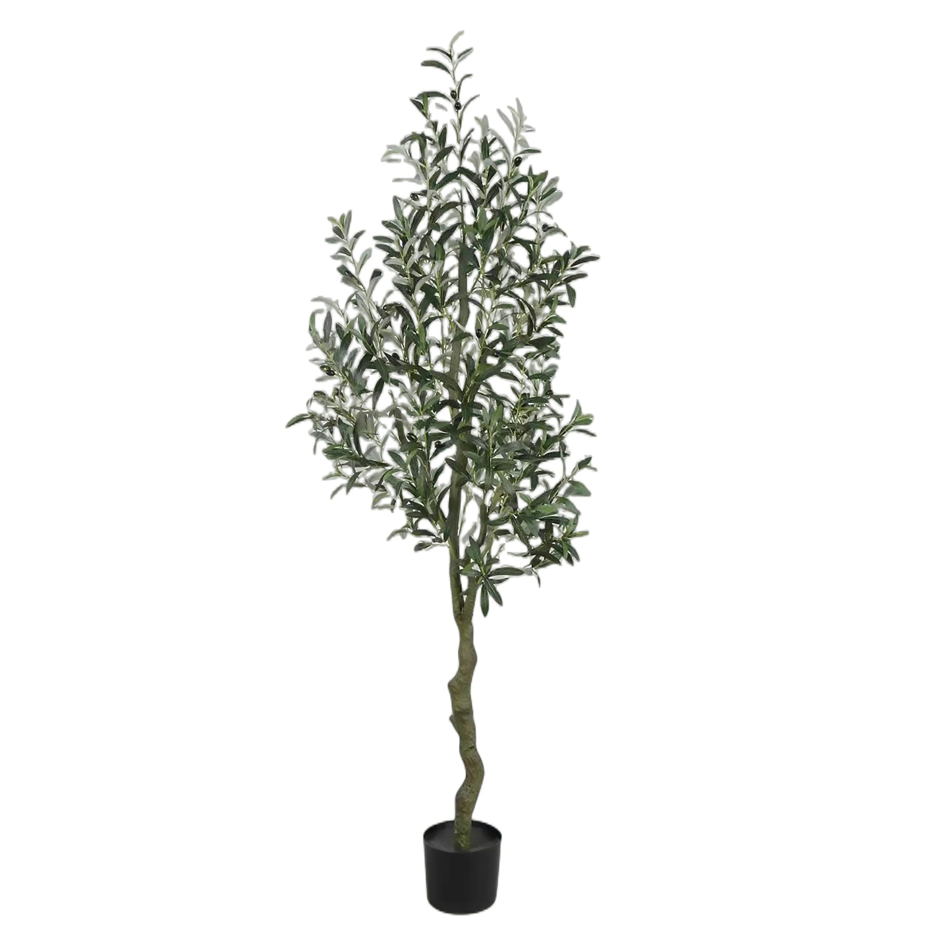 Factory Cheap Price 180CM 6FT Natural Touch Faux Green Potted Indoor Plant Large Artificial Olive Tree for Indoor Outdoor Decor