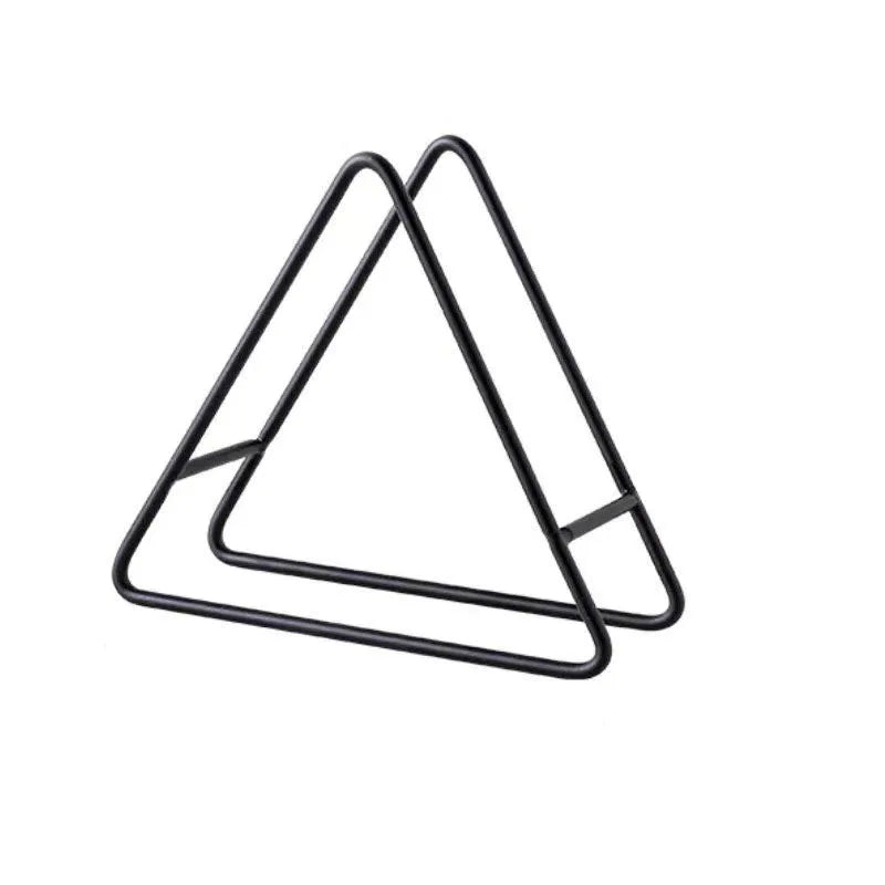 Classic Bulk Iron Triangle Coaster Holder Kitchen Beer Storage Rack Non-Slip Drink Stand Eco-Friendly