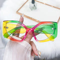 5623 New Design Colorful Optical Glasses Designer Cat Eye Eyeglasses Frame Colorful Thick Fram Reading Glasses Anti Blue Light