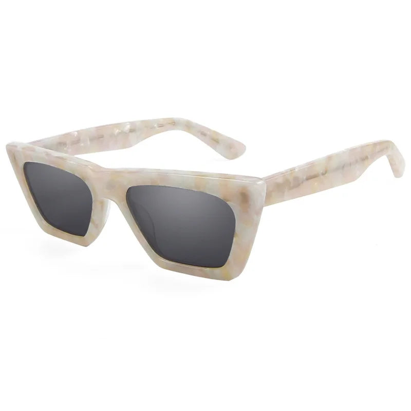 New Personality Vintage Retro Cat Eye Sunglasses Star Same Style Small Frame Acetate Sunglasses for Men and Women