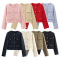 Wholesale Spring Fall New Women'S Fashion Buttons Short Suit Jacket Coat