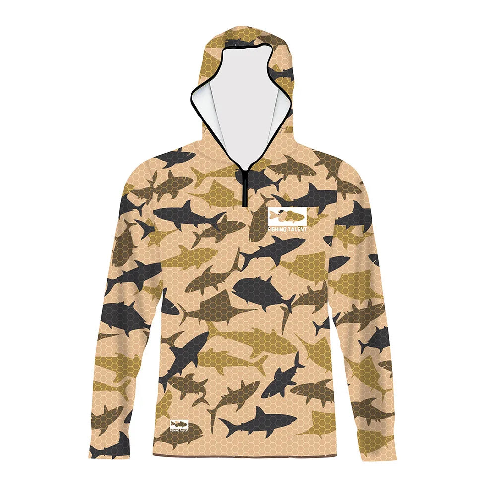Wholesale Camo Fishing Shirts With Hood Sublimated Long Sleeve Fishing Shirts Marsh Wear Fishing Shirt