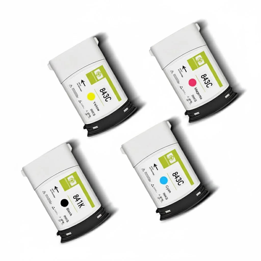 Ocbestjet 400ML 843C General Compatible Pigment Ink Cartridges for HP PageWide XL4000/4100/4500/5000/5100 Printer