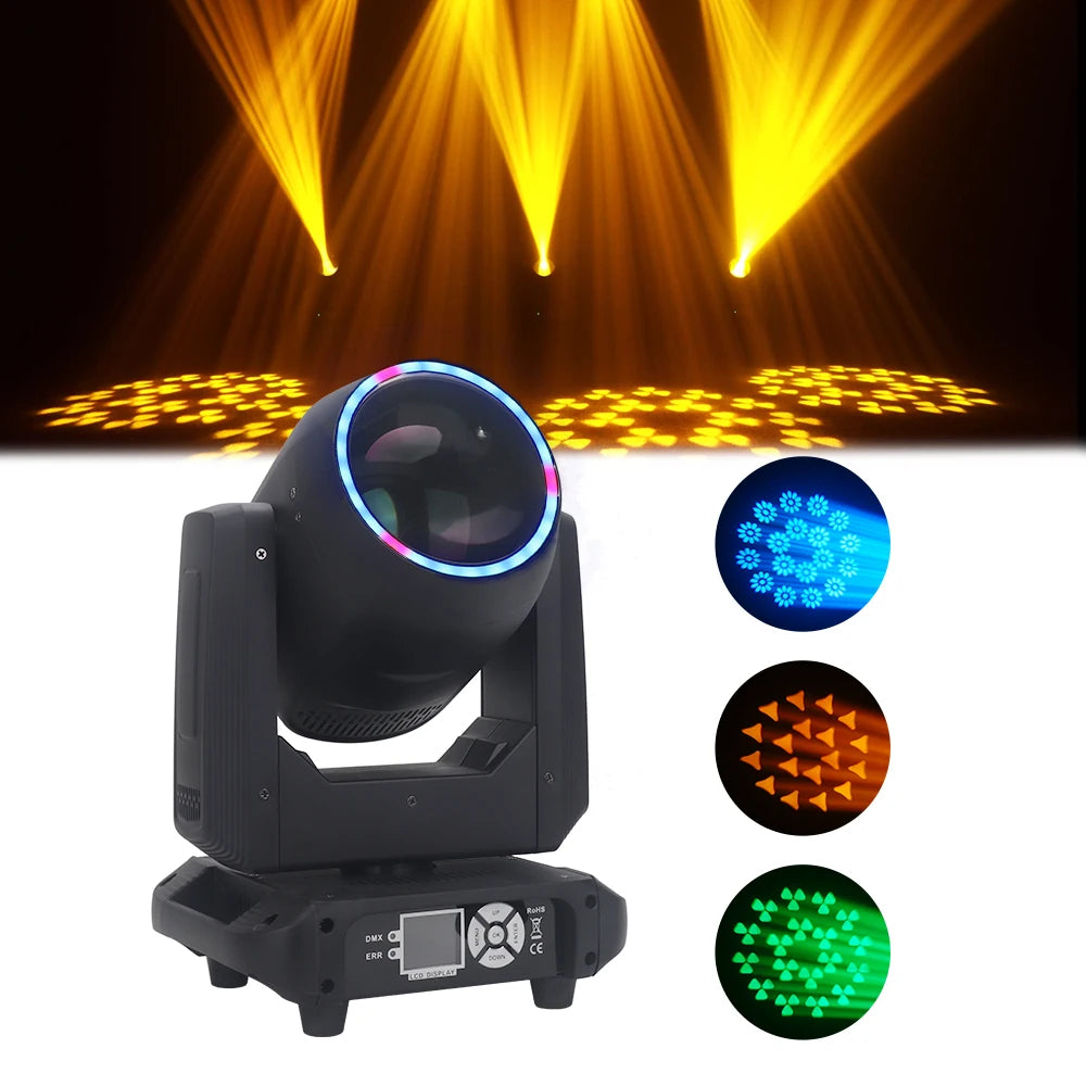 150 Watts DMX Cabeza Movil Rainbow Effect LED Beam Spot Stage Lighting 18 Prisms Moving Head Light Wedding Party Disco Concert