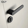 Nordic Modern Style Indoor Silent Magnetic Door Locks Black Split Door Sets with Handles for Bedroom for Home Use