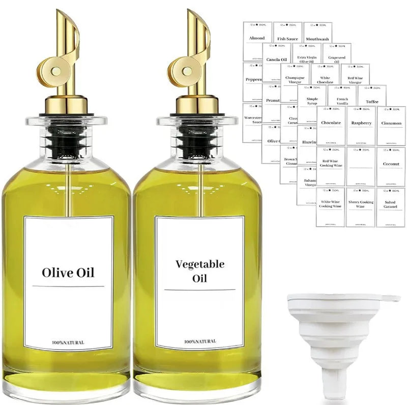 350ml 500ml Glass Bottle Olive Oil and Vinegar Dispenser clear Glass Mouthwash Dispenser Bottle for Kitchen
