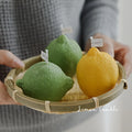 Wholesale Custom Fragrance Lemon Scented Candles Eco Friendly Creative Fruit Shape Home Decor Soy Paraffin Wax Scented Candles