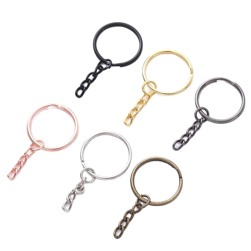 Split Keyring With Sheep Eye Screw Eye Pin Key Chain Ring Screw Pin Jewelry Crafts Toy Making Metal Accessories Keychain in Bulk