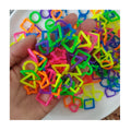 Acrylic Linking Rings Connectors Star Heart Circle Square Chains Plastic Quick Links for Bag Handbag Accessories Jewelry Making