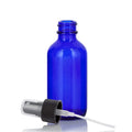 2oz Empty Cobalt Blue Glass Spray Bottle with Black Fine Mist Sprayers Cobalt Glass Sprayer Bottle