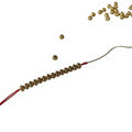 Wholesale 24K Triple Gold Plated Beads Corrugated Pumpkin Spacer Beads for Making Bracelet Jewelry