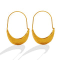 Wholesale Creative Personality Metal Ball Stud Earrings Boat Shape Lady Stainless Cold Wind Metallic Style Fashion Accessory