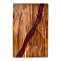 Custom Logo Colorful Cutting Board Multifunction Kitchen Red Blue Black Resin and Acacia Wood Chopping Board