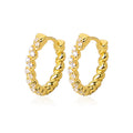 Daidan Zirconia Earrings 925 Sterling Silver Twisted Hoop Earrings 925 Dainty Gold Plated Small Hoop Earrings
