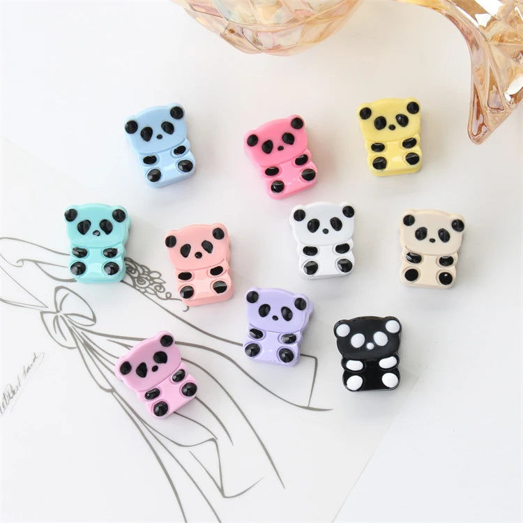 Trendy Girls Mini Acetate Hair Claw Clips Customizable Carton Panda Hairgrips Small Size Hair Clips