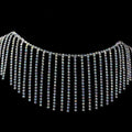 Wholesale Nickel-Free Flatback 5cm 8cm 13cm Twinkling Crystal Glass Rhinestone Fringe Trim Rhinestone Tassel Chain