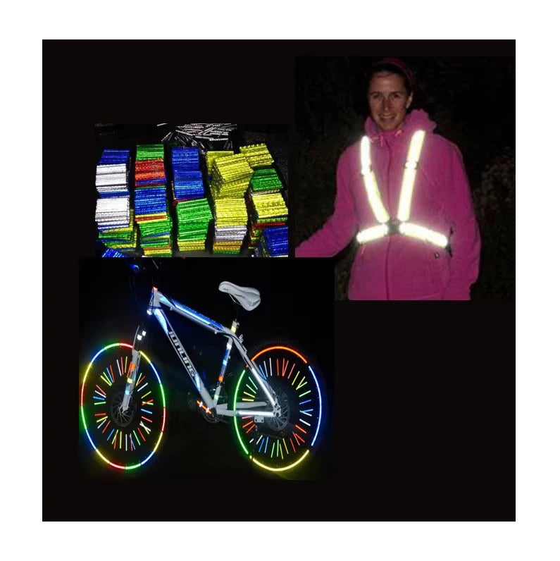 Hot Sale Red White Yellow Color Motorcycle Wheel Spoke Cover Bike Reflector Reflective Bicycle Safety Tube Skins Accessories