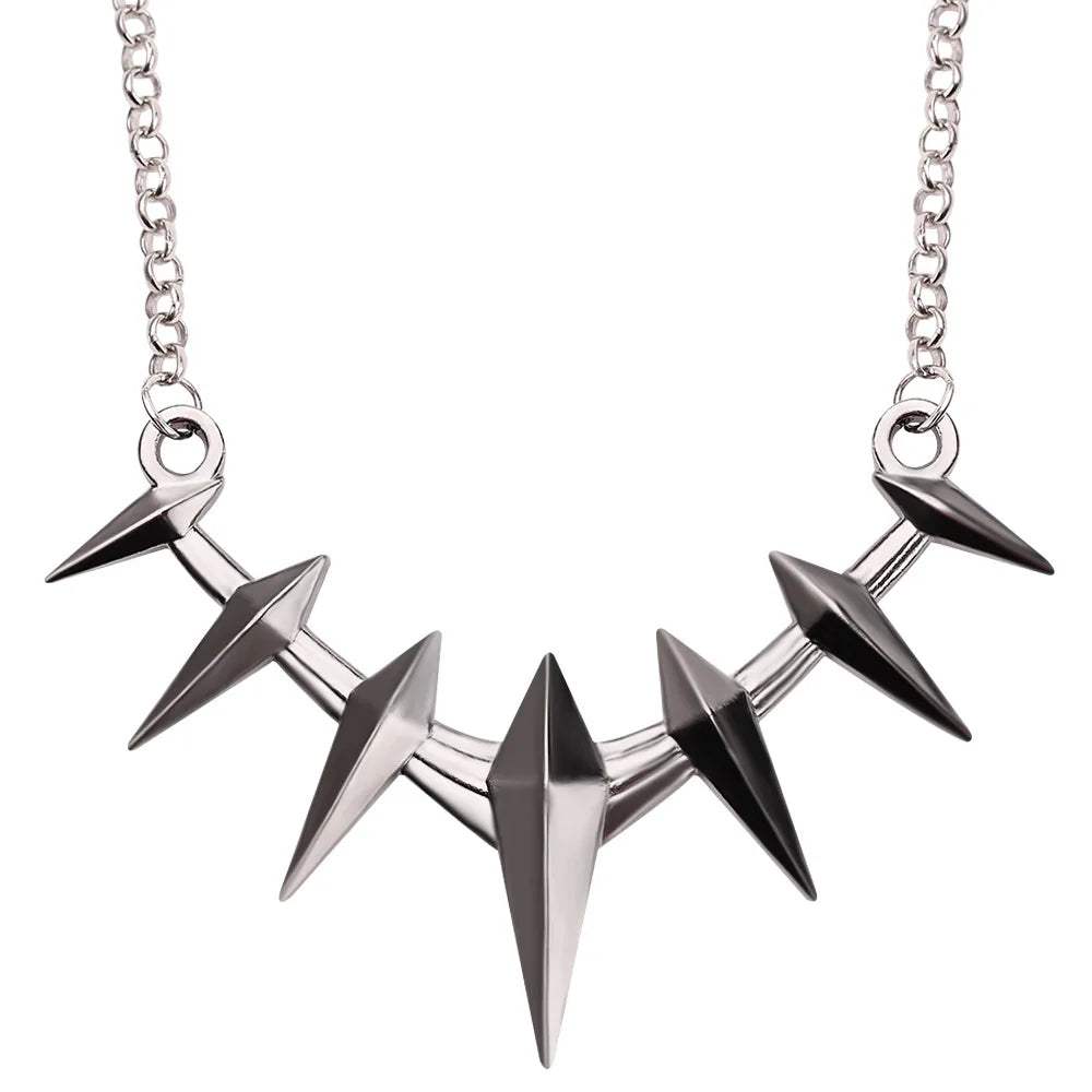 Movie Souvenir Panther Men Collar Choker Silver Panther Necklace