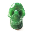 Huiying Decorative carved 2 inch size green aventurine stone jade skulls head for fengshui Crafts