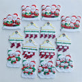 Wholesale DIY Christmas Resin Pendant Christmas Snowman Family Hanging Ornaments For Christmas Decoration