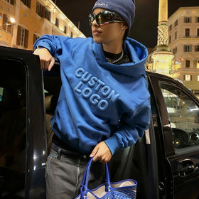 OEM Heavyweight Oversized 100% Cotton Custom Logo Mens Hoodies French Terry Foam Print Unisex 3d Puff Printing Hoodie