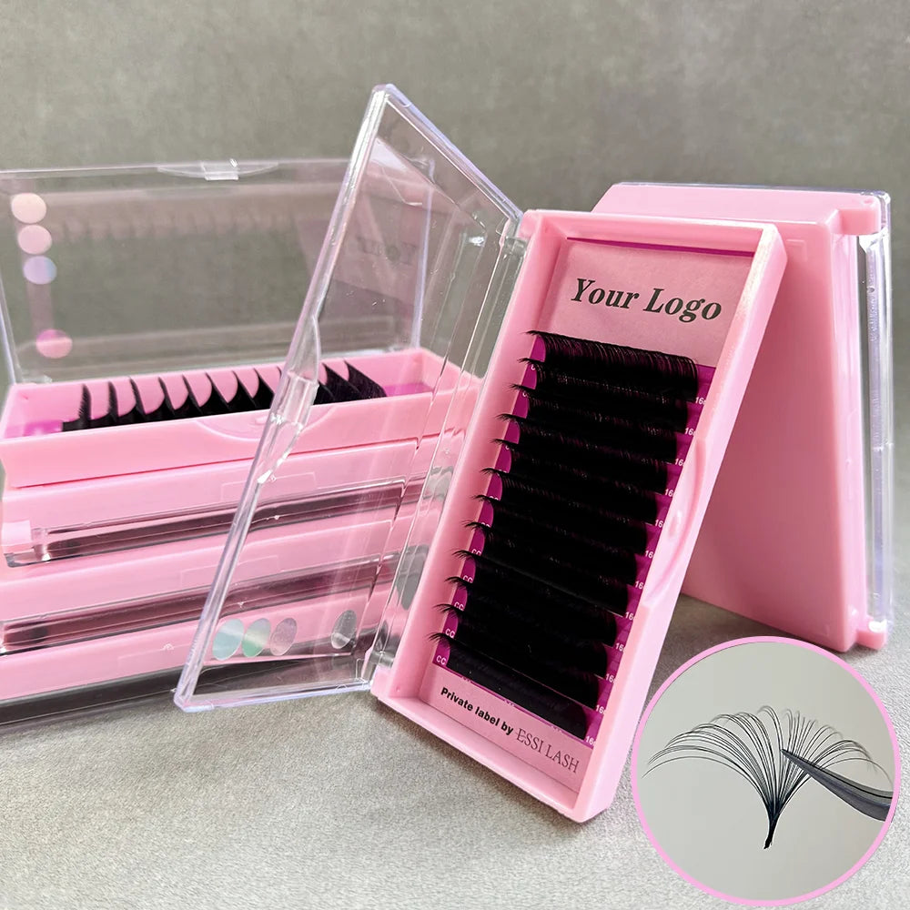 Wholesale Individual Velvet Silk Eyelash Extension Fluffy Matte Dark Black Volume Lashes Extensions