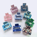 Marbled Acetate Haarklammer Square Acetic Acid Shark Claw Clips Small 5 cm Hair Claw Clips for Women