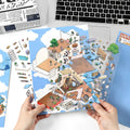 4pcs DIY Decorative Landscape Handbook Stickers Today's Business in the Tenth Bullet Series Packaged Together