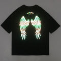 Wholesale 100% Cotton Blank Plain Oversized t Shirt Custom Printing Laser rainbow Reflective logo Plus Size Men's T-shirts