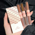 3 Pcs /SET Cappuvini Double-headed Lip Glaze Chestnut Lip Mud Mirror Water Lip Gloss Matte Student Lipstick