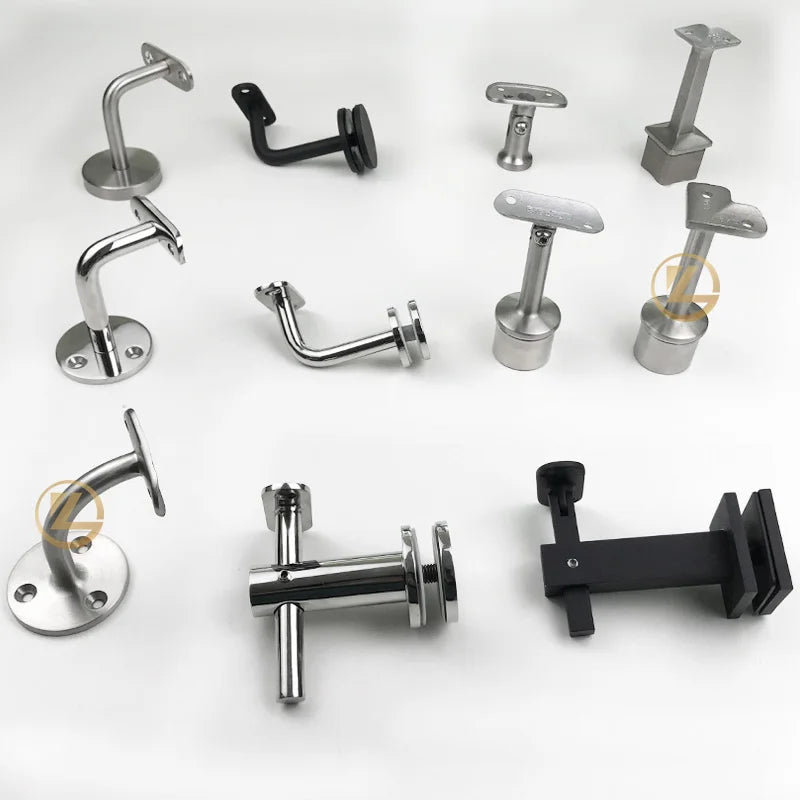 YL Strong Stainless Steel Glass Holding Bracket for Stair Handrail