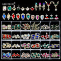 New 3D Designer Luxury Zircon Crystal Rhinestone Butterfly Diamond Jewelry Designer Nail Charms Metal Alloy Charm for Nails