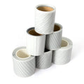 High Visibility Iron-on Segmented Reflective Heat Tape Transfer Reflector Silver Vinyl Rolls 5CM Width 380cd Brightness Color