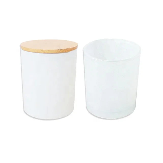 FENGJUN Multi Size Glass Candle Jars-Customized Color & Logo Modern Art Design for Christmas Home Decor & Candle Making