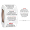 Candle Warning Labels 1.5 Inch Candles Safety Labels Warning Sticker Decals for Candle-Making DIY Jars(White)