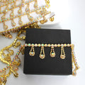 Classic Gold AB Diamond Patterned Claw Chain Stretch Clothing Decoration DIY Chain Bead Metal Rhinestones Product Type