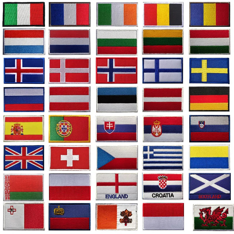 Custom Flag Tactical Eco-Friendly Sequined Fabric Patch for Clothes Hats Bags-Hook and Loop & Heart Shape