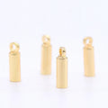 Jiexing Factory Wholesale 14K Gold Plated Brass End Connectors Model H-2808 for DIY Leather Rubber Cords Necklace