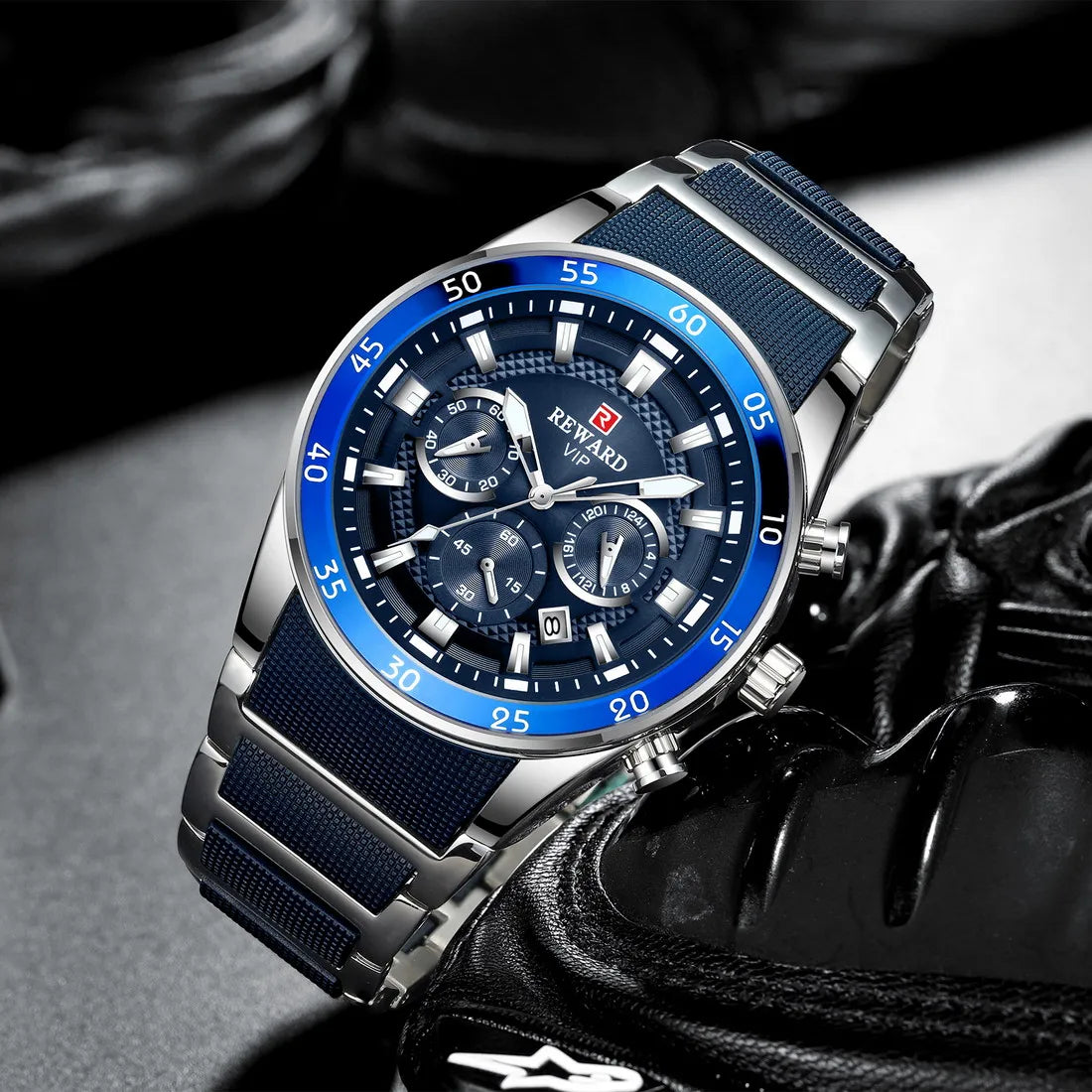 REWARD Watches Men Wrist Sport Waterproof Luxury Silicone Quartz Wristwatch Male Watches Fashion Watch Man