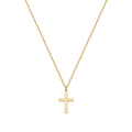 Stylish Chic Refined Exquisite Men's and Women's Universal Stainless Steel 18K Gold Single-layer Simple Cross Pendant Necklace