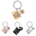 Stainless Steel Keychain Custom Logo Mother's Day Father's Day Gift Key Chains Mom Dad Daughter Son Key Rings Friend Key Chains