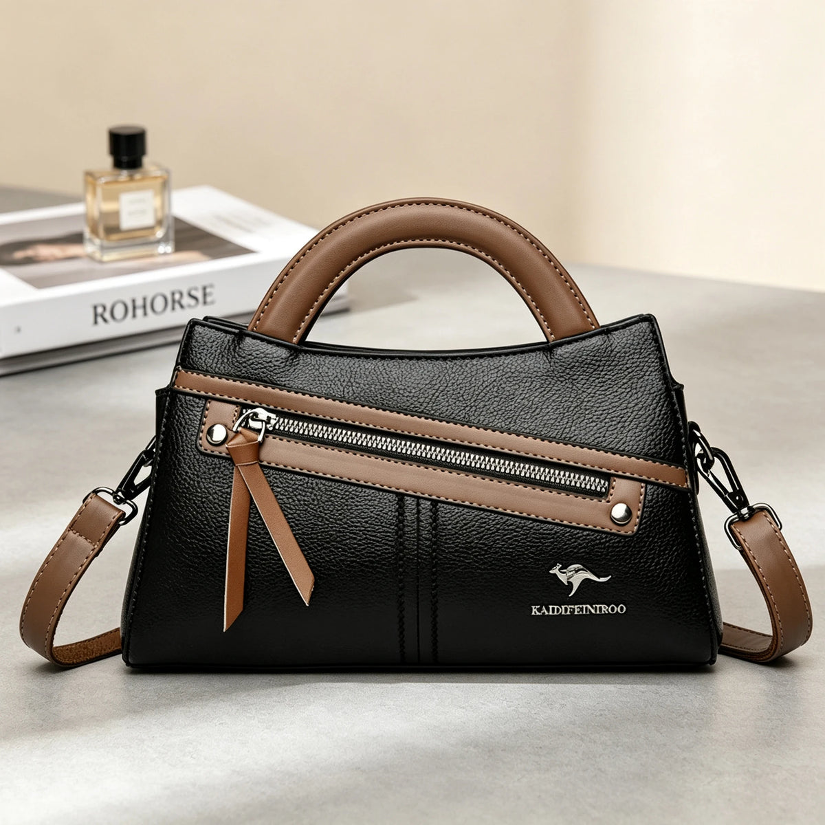 New Fashion Crossbody Bag Large Capacity Shoulder Bag Soft PU Leather Women's Handbag Designer Senior Luxury Crossbody Bag MegaBDM