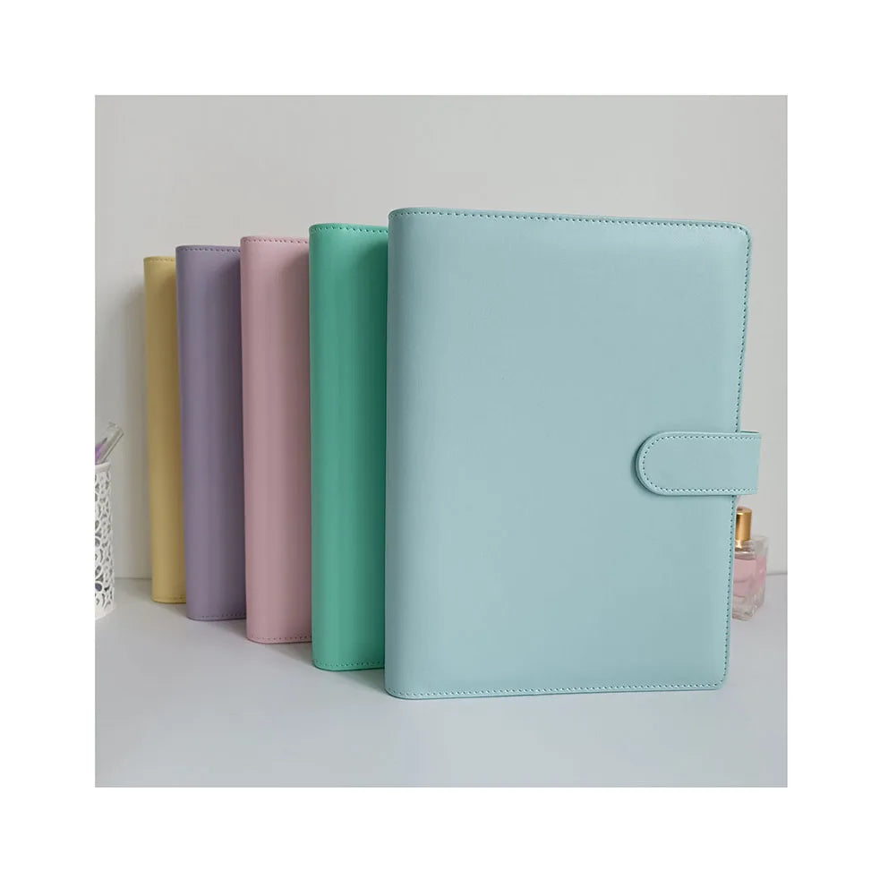 A6 A5 PU Leather Loose Leaf Ring Binder Refilled Cash Organizer Budget Binder Book Cash Envelopes Wallet Binder With Envelopes