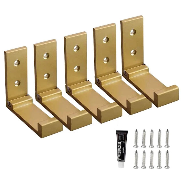 Heavy Duty Aluminum Alloy Single Adhesive Towel Hook Robe Clothes Hat Folding Wall Coat Hook for Kitchen Bathroom Wardrobe Food
