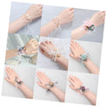 New Style Decoration Wedding Artificial Faux Flowers Pearl Decor Ribbon Wrist Corsage Bracelet