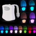 Waterproof LED Toilet Night Light Motion Sensor 8 Color Changing Seat Lamp Toilet Light Night Lamp Backlight for Bathroom