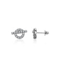 Moissanite 925 Sterling Silver Chic Round Cut Studs Earrings Rhodium Plated Jewelry Tester Classic for Women Personalized Gifts