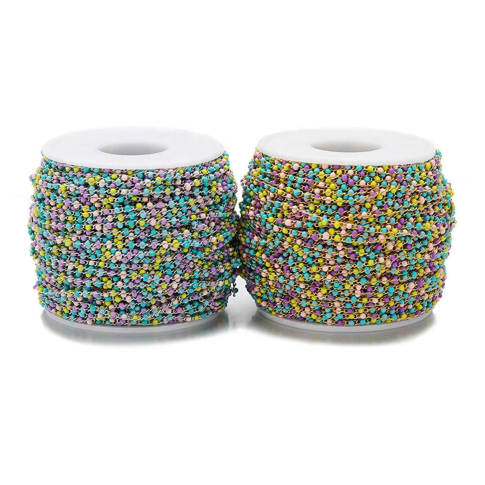 1Meter Stainless Steel Dripping Oil Clip Bead Chains ForJewelry Cross Necklace Bracelet Accessories Making Accessories Supplies