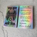 Cheap Holographic Laser Reflective Business Thank You Cards Custom With Logo
