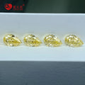 In Stock Top Quality 5A+ Synthetic Cz Diamonds Pear Shape Ice Crushed USA Yellow Cz Stone Cubic Zirconia